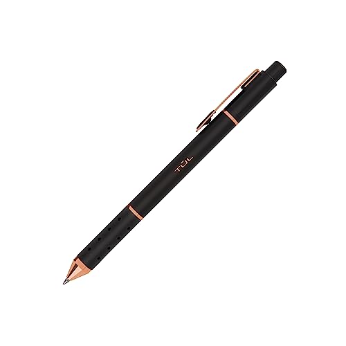 TUL® GL Series Retractable Gel Pens, Mixed Metals, Medium Point, 0.7 mm, Black Barrel, Black Ink, Pack Of 4 Pens