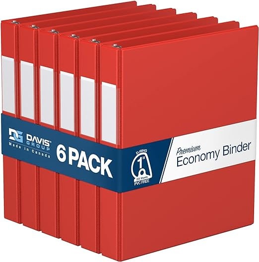 Premium Economy Binders - Round Ring (6-pack)