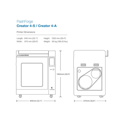 FlashForge Creator 4 3D Printer
