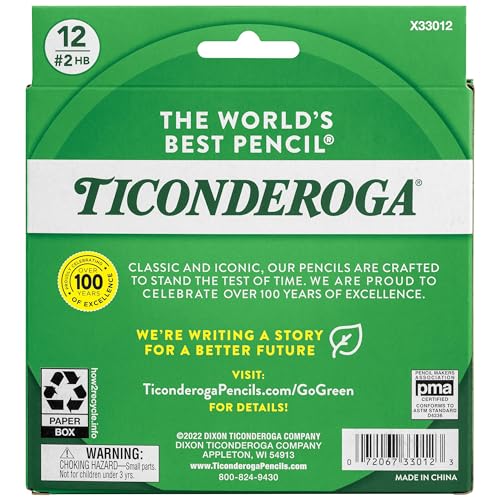 Ticonderoga My First Half-Size Wooden Pencils, Large Triangle-Barrel Pre-Sharpened #2 (HB) Short 4.5" Yellow Pencils with Erasers, Yellow, 12/Pack