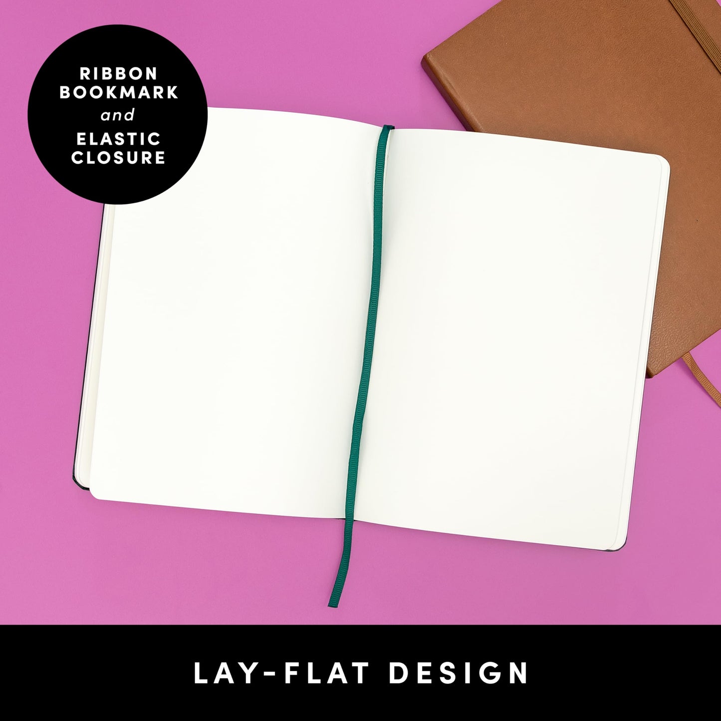 PAPERAGE Lined Journal Notebook, (Blush), 160 Pages, Medium 5.6 in x 8 in - 100 GSM Thick Paper – Hardcover Journaling Notebook for Work, School & Note Taking