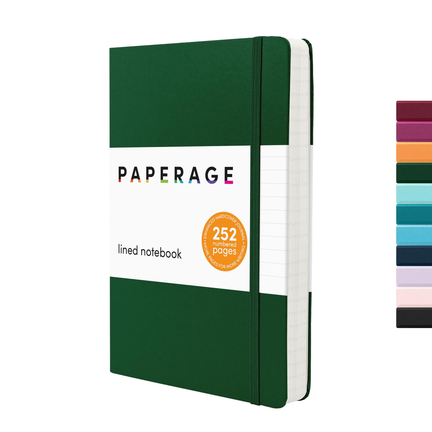 PAPERAGE Lined Journal Notebook, (Blush), 160 Pages, Medium 5.6 in x 8 in - 100 GSM Thick Paper – Hardcover Journaling Notebook for Work, School & Note Taking