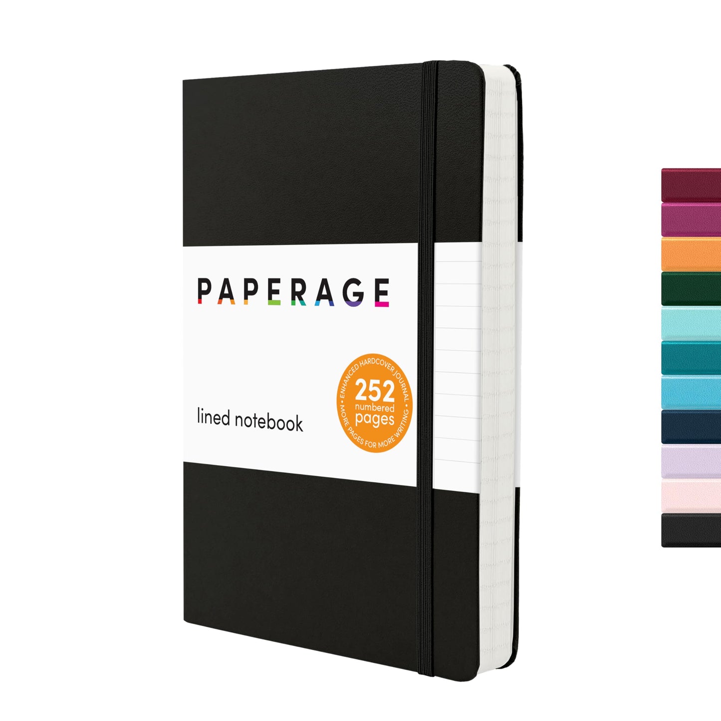 PAPERAGE Lined Journal Notebook, (Blush), 160 Pages, Medium 5.6 in x 8 in - 100 GSM Thick Paper – Hardcover Journaling Notebook for Work, School & Note Taking
