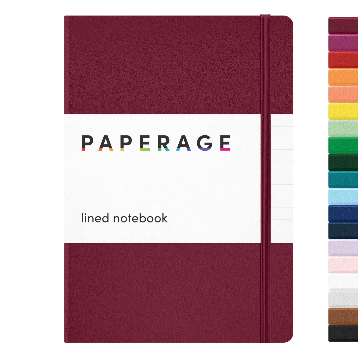 PAPERAGE Lined Journal Notebook, (Blush), 160 Pages, Medium 5.6 in x 8 in - 100 GSM Thick Paper – Hardcover Journaling Notebook for Work, School & Note Taking