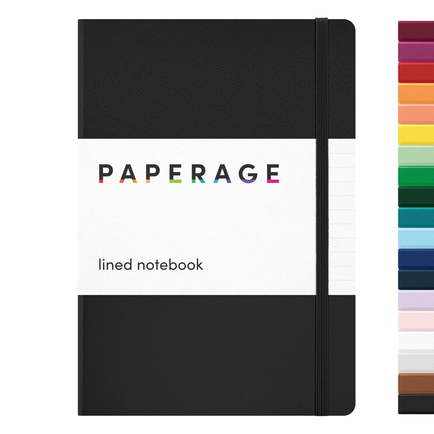 PAPERAGE Lined Journal Notebook, (Blush), 160 Pages, Medium 5.6 in x 8 in - 100 GSM Thick Paper – Hardcover Journaling Notebook for Work, School & Note Taking