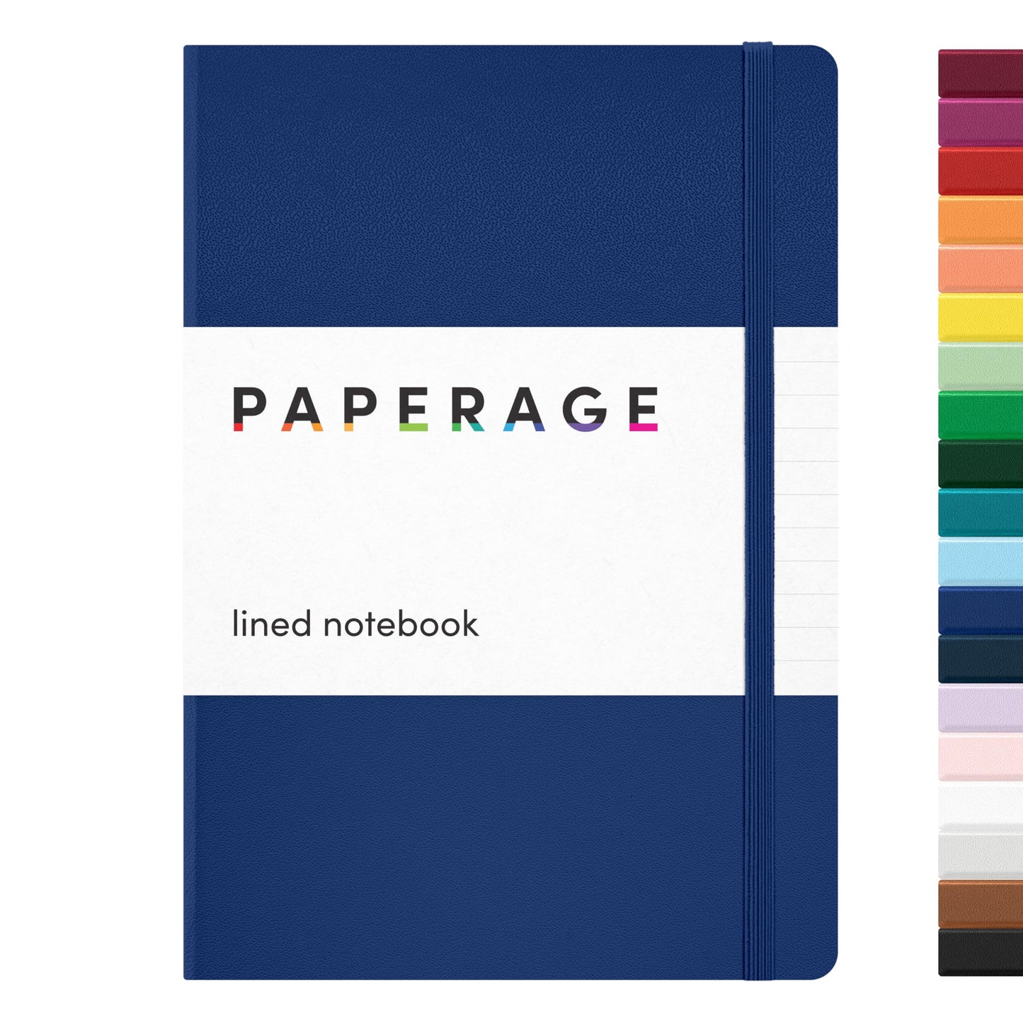 PAPERAGE Lined Journal Notebook, (Blush), 160 Pages, Medium 5.6 in x 8 in - 100 GSM Thick Paper – Hardcover Journaling Notebook for Work, School & Note Taking