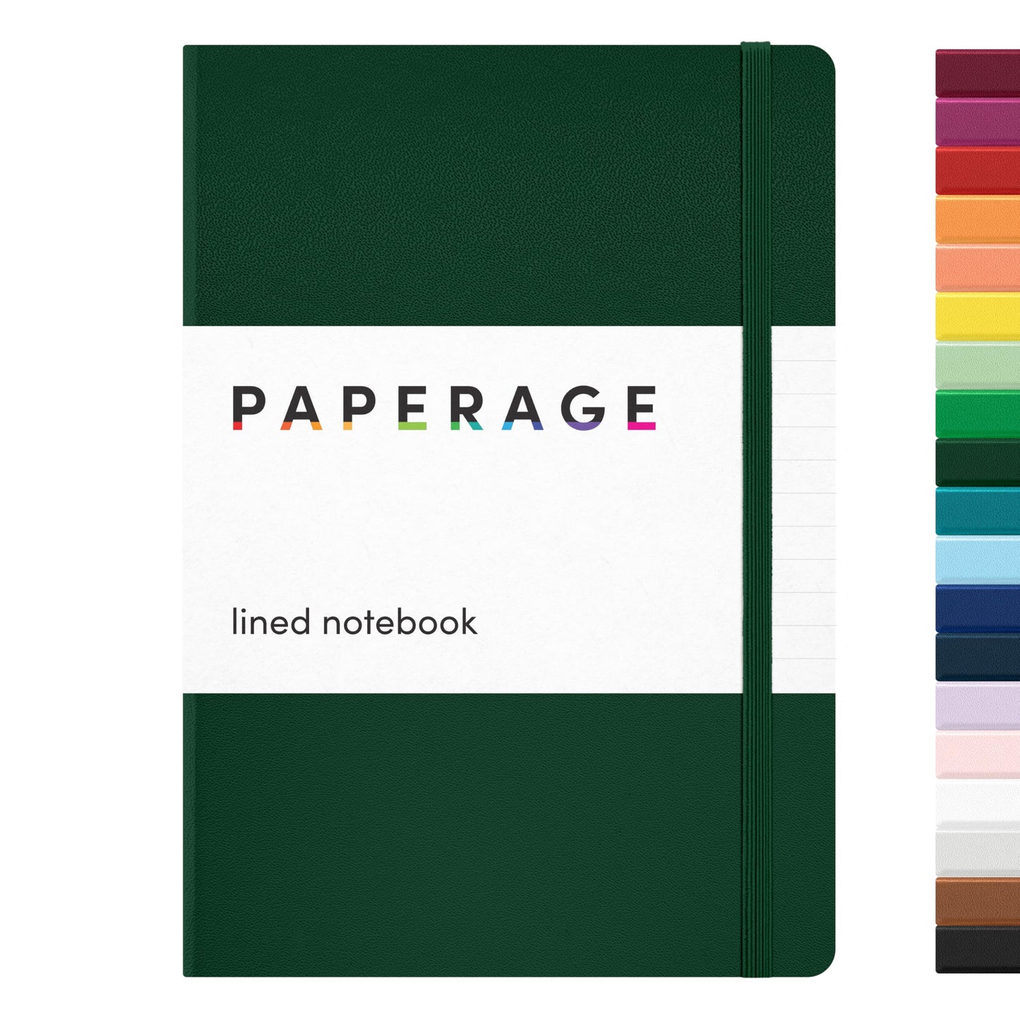 PAPERAGE Lined Journal Notebook, (Blush), 160 Pages, Medium 5.6 in x 8 in - 100 GSM Thick Paper – Hardcover Journaling Notebook for Work, School & Note Taking