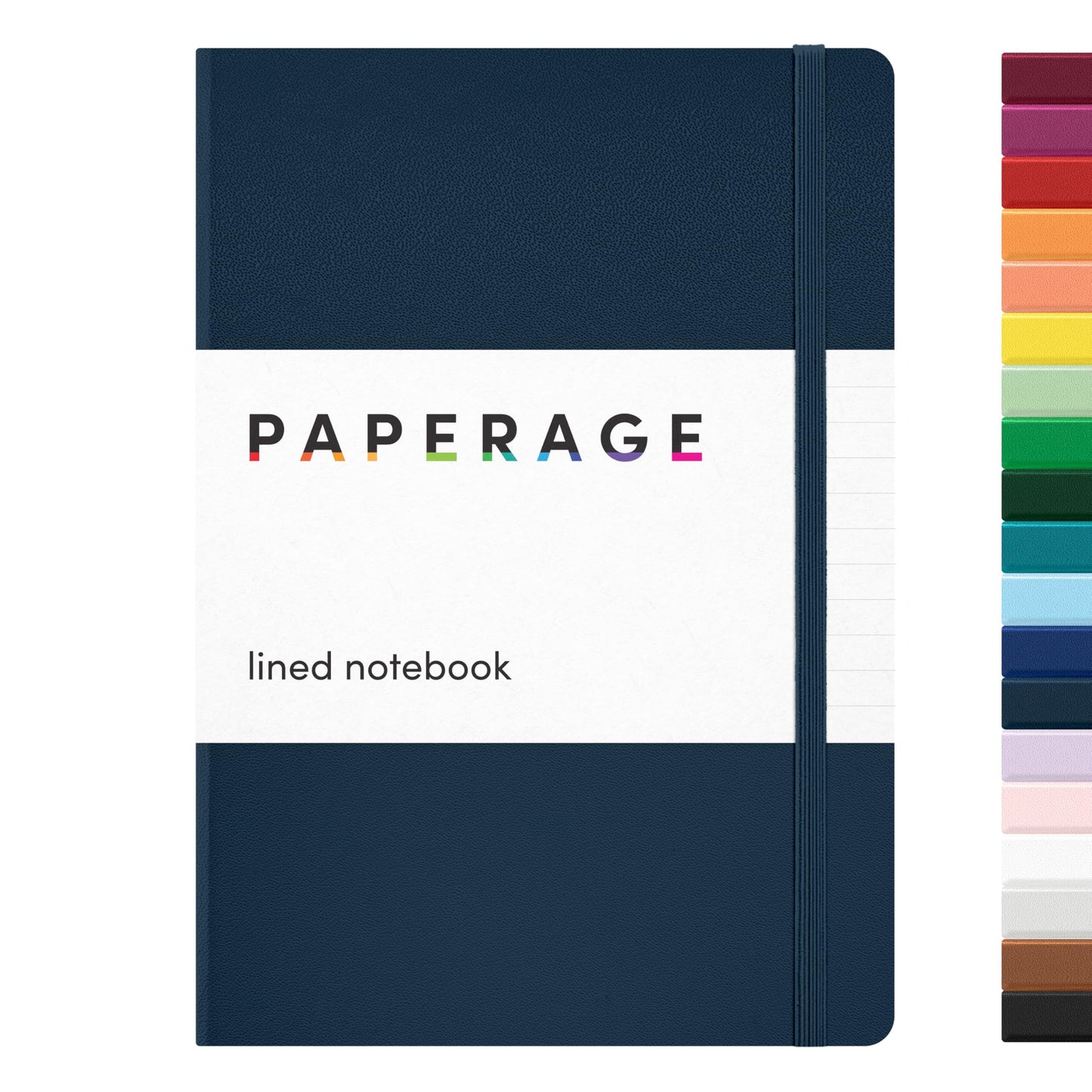 PAPERAGE Lined Journal Notebook, (Blush), 160 Pages, Medium 5.6 in x 8 in - 100 GSM Thick Paper – Hardcover Journaling Notebook for Work, School & Note Taking