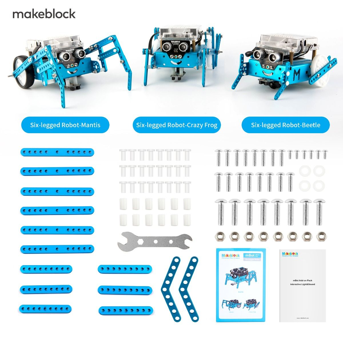 Makeblock mBot Robot Kit + Interactive Light & Sound Add-on Pack