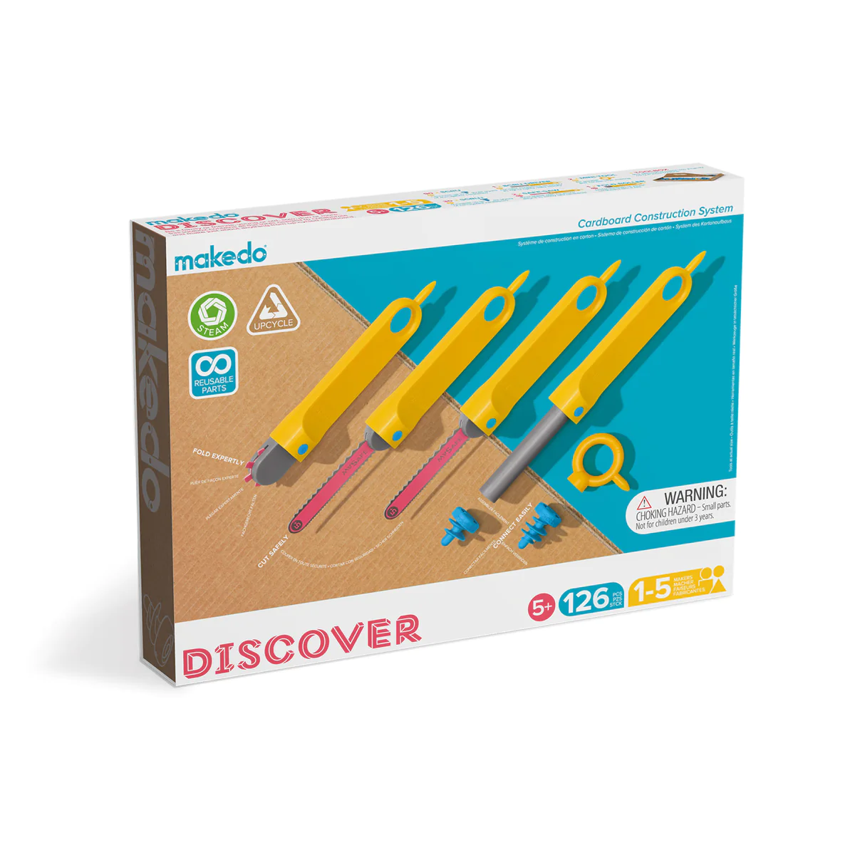 Makedo DISCOVER (For 1-5 makers, 126 piece set)