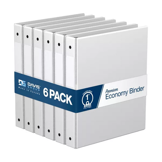 Premium Economy Binders - Angle D Ring (6-pack)