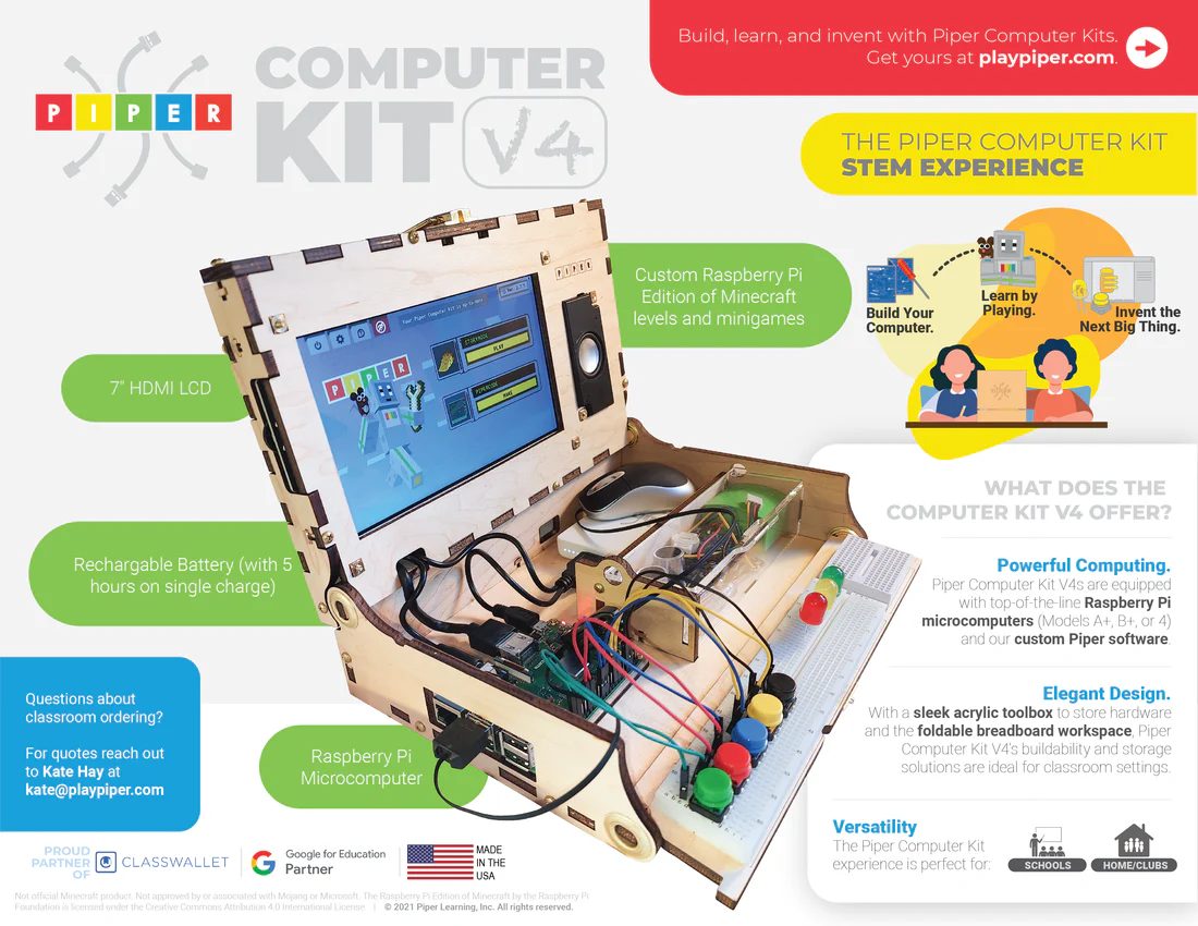 Piper Computer Kit V4B with Sensor Explorer – Ready2STEM