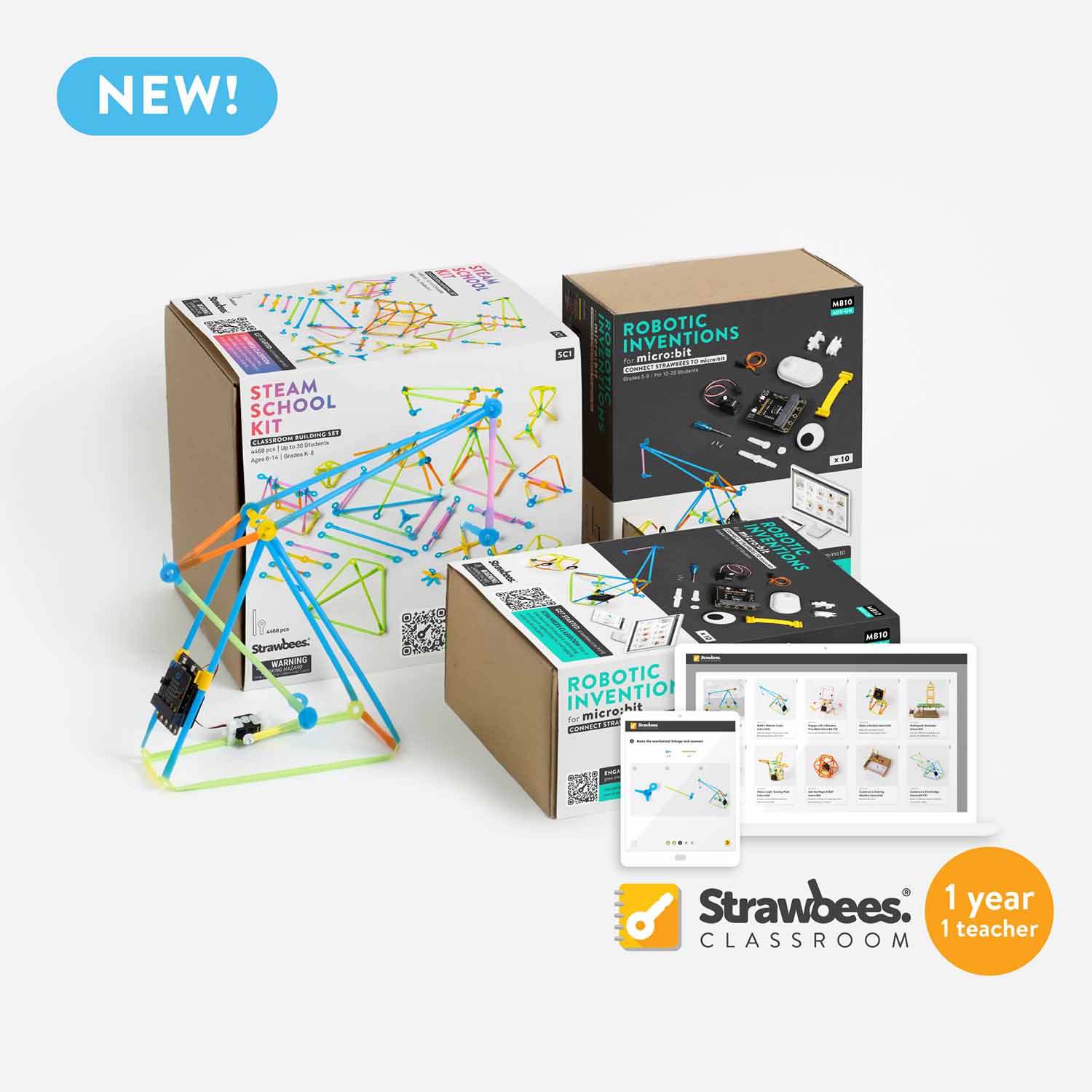 Ready2STEM - Strawbees STEAM Classroom Robotics - w/out micro:bit