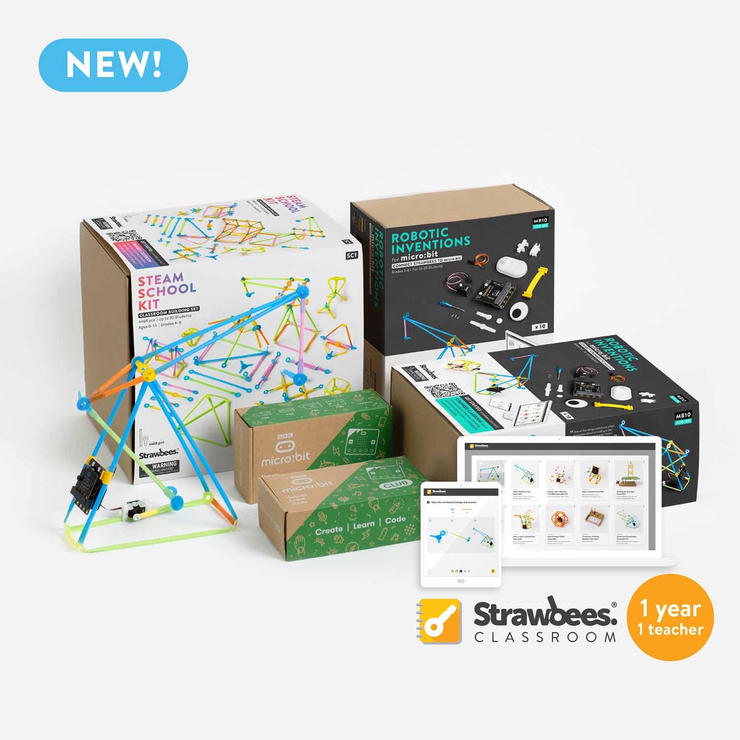 Ready2STEM - Strawbees STEAM Classroom Robotics - w/micro:bit