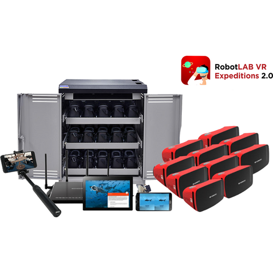RobotLAB Expeditions AR/VR Standard Kit 30 with Cart