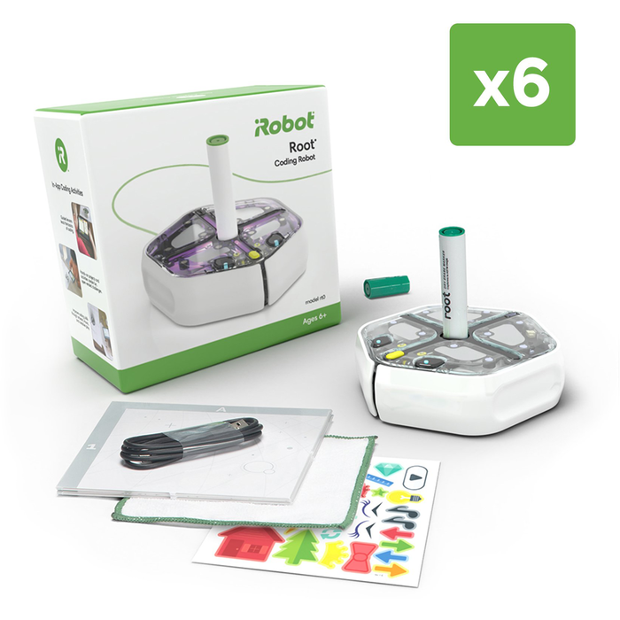 IRobot Root Lite Coding Robot Class Pack 6 Pack Ready2STEM Irobot root lite coding robot class pack 6 pack ready2stem